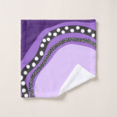 Schattierungen Lila moderner Abstrakter Kunst Badhandtuch Set (Waschlappen)