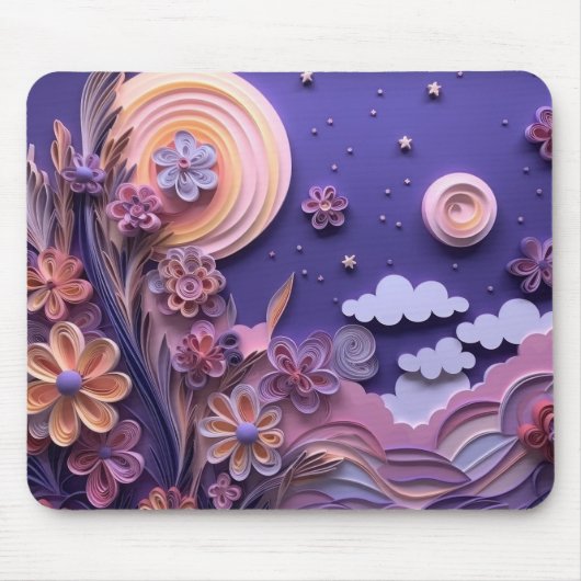 Schattierungen Lila Papierqualität Mousepad (Vorne)