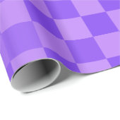 Schattierungen Lila Schachbrett Geschenkpapier (Rolleneckpunkt)