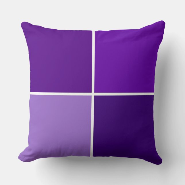 Schattierungen Lila Schachbrett Kissen (Vorderseite)