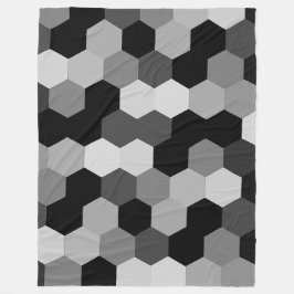 Schattierungen mit schwarzem und weißem geometrisc fleecedecke