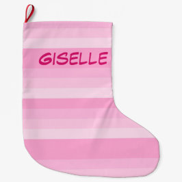 Schattierungen Rosa Streifen Weihnachtsfest Strump Großer Weihnachtsstrumpf