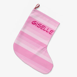 Schattierungen Rosa Streifen Weihnachtsfest Strump Großer Weihnachtsstrumpf