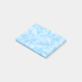 Schattierungen von blassblauen fröhlichen Bubbly L Post-it Klebezettel (angewinkelt)