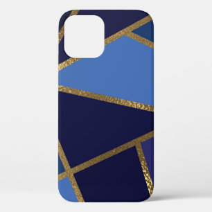 Schattierungen von Blau und Gold Bronze Geometrisc Case-Mate iPhone Hülle