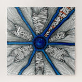 Schattierungen von Blau und Schwarz Puzzle (Horizontal)