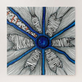 Schattierungen von Blau und Schwarz Puzzle