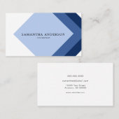 Schattierungen von Blue Diamonds Simple Modern Visitenkarte (Vorne/Hinten)
