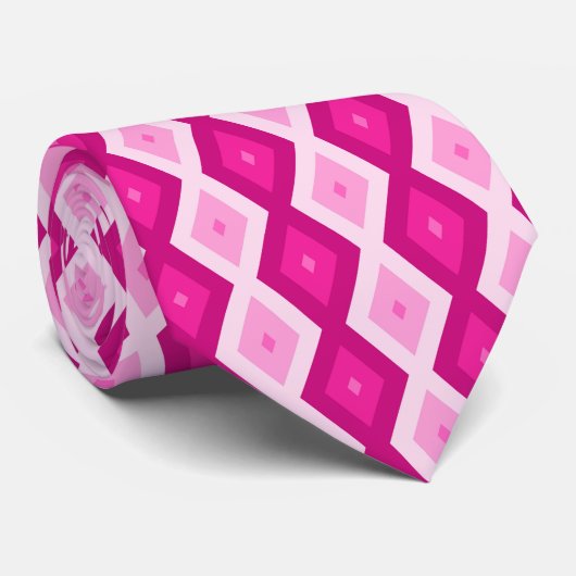 Schattierungen von Fuchsiendiamanten Krawatte (Gerollt)