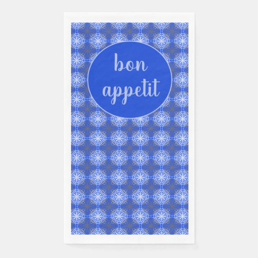 Schattierungen von Grau, Blau und Weiß Serviette (Vorderseite)