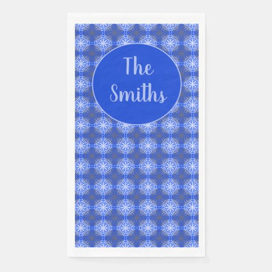 Schattierungen von Grau, Blau und Weiß Serviette (Vorderseite)