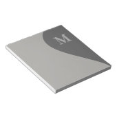 Schattierungen von Grau mit Monogramm Notizblock (angewinkelt)