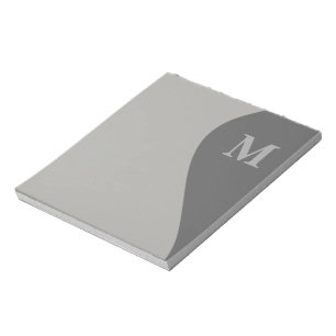 Schattierungen von Grau mit Monogramm Notizblock