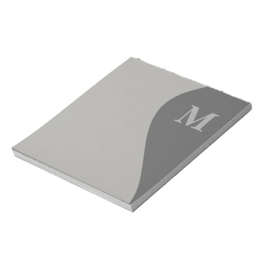Schattierungen von Grau mit Monogramm Notizblock (Rotiert)