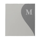 Schattierungen von Grau mit Monogramm Notizblock (Vorderseite)