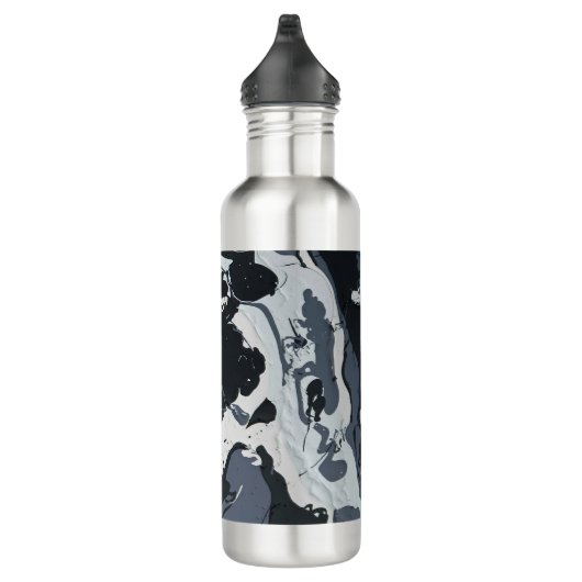 Schattierungen von Grau monochrome moderne abstrak Edelstahlflasche (Rechts)