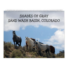 Schattierungen von Grau Sand Wash Basin, Colorado Kalender