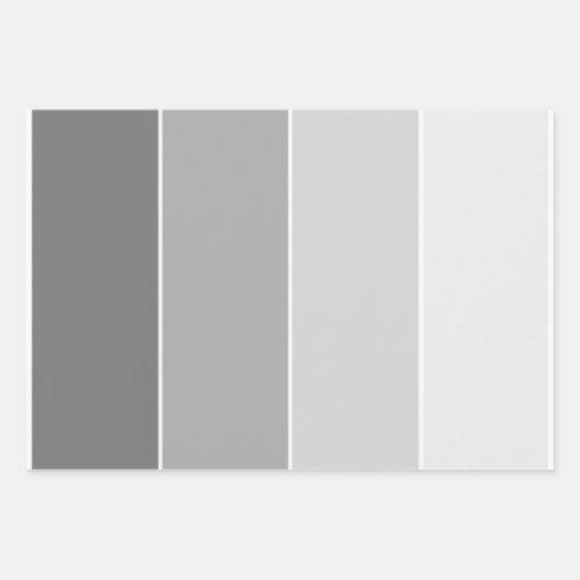 Schattierungen von grau sauber, einfach und stilvo geschenkpapier set (Vorderseite)
