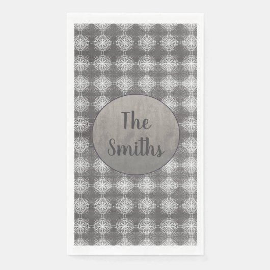 Schattierungen von Grau und Weiß Serviette (Vorderseite)