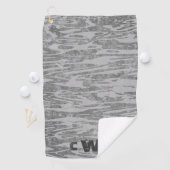 Schattierungen von grauem Holz-Grain-Muster Golfhandtuch (Insitu)