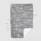 Schattierungen von grauem Holz-Grain-Muster Golfhandtuch (Insitu)