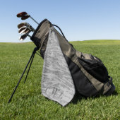 Schattierungen von grauem Holz-Grain-Muster Golfhandtuch (Gras)