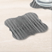 Schattierungen von grauen Ombre Stripes Paper-Unte Untersetzer (angewinkelt)