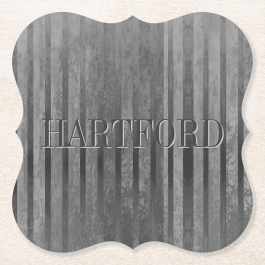 Schattierungen von grauen Ombre Stripes Paper-Unte Untersetzer (Vorderseite)