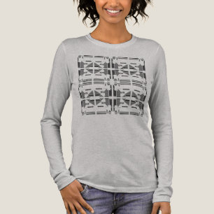 Schattierungen von Gray Southwest Art Large Tile D Tri-Blend Shirt
