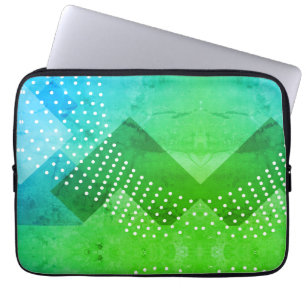 Schattierungen von grün-blau erschüttertem Aussehe Laptopschutzhülle