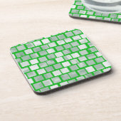 Schattierungen von grünen Plätzen Getränkeuntersetzer (Linke Seite)