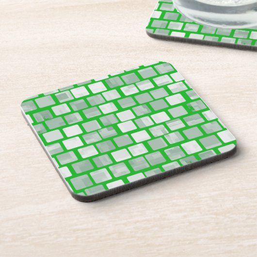 Schattierungen von grünen Plätzen Getränkeuntersetzer (Linke Seite)