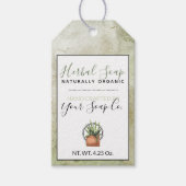 🌿 Schattierungen von Grüner Wasserfarbe Kräuterse Geschenkanhänger (Vorderseite)