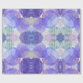 Schattierungen von Lavendel und grünen Abstrakten  Geschenkpapier (Flach)