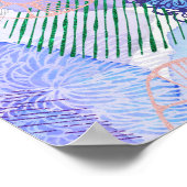 Schattierungen von Lavendel und grünen Abstrakten Poster (Ecke)