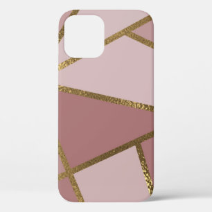 Schattierungen von Mauve Pink und Gold Bronze Geom Case-Mate iPhone Hülle