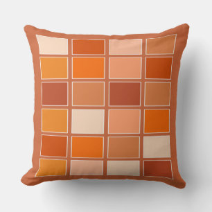 Schattierungen von Orange Blocks Kissen