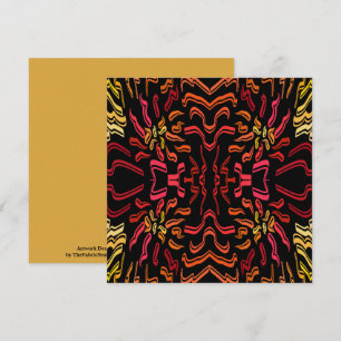 Schattierungen von Orange Rot Gelb Band Design Karte