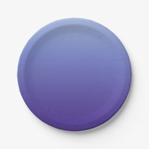Schattierungen von Periwinkle Violett zu Blau Pappteller