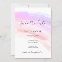 Schattierungen von Pink Watercolor Splash Wedding