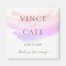 Schattierungen von Pink Watercolor Splash Wedding