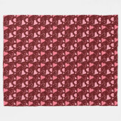 Schattierungen von rosa Herztoss Fleecedecke (Vorderseite (Horizontal))