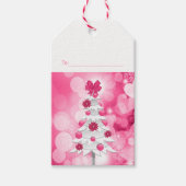 Schattierungen von rosa Holiday White Christmas Tr Geschenkanhänger (Vorderseite)