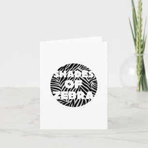 Schattierungen von Zebra-Mitteilungskarten Karte