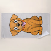 Schattig en uniek honden strandlaken strandtuch (Vorderseite)