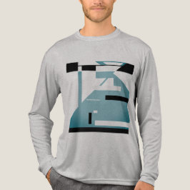 Schattige Aquamarine Black Tribal Art Mosaik Abstr Tri-Blend Shirt