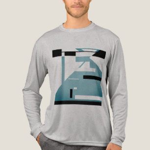 Schattige Aquamarine Black Tribal Art Mosaik Abstr Tri-Blend Shirt