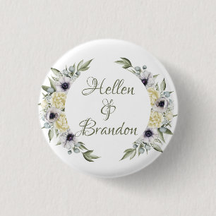 Schattige Blume Kränrahmen Button