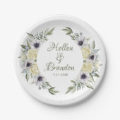 Schattige Blume Kränrahmen Pappteller (Vorderseite)