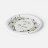 Schattige Blume Kränrahmen Pappteller (Schrägansicht)